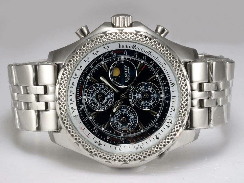 Breitling Bentley Mark VI Complications 19 Blue Dial Steel Automatic Round Mens Watch watches