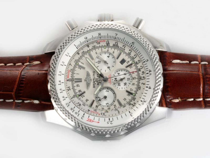 Breitling Bentley Motors 6.75 A25362 Stainless Steel Bezel Automatic White Dial Watch watches