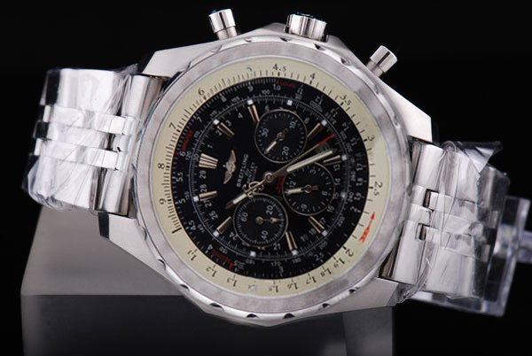 Breitling Bentley Motors 6.75 A44362 Silver Stainless Steel Strap 49mm Mens Watch watches