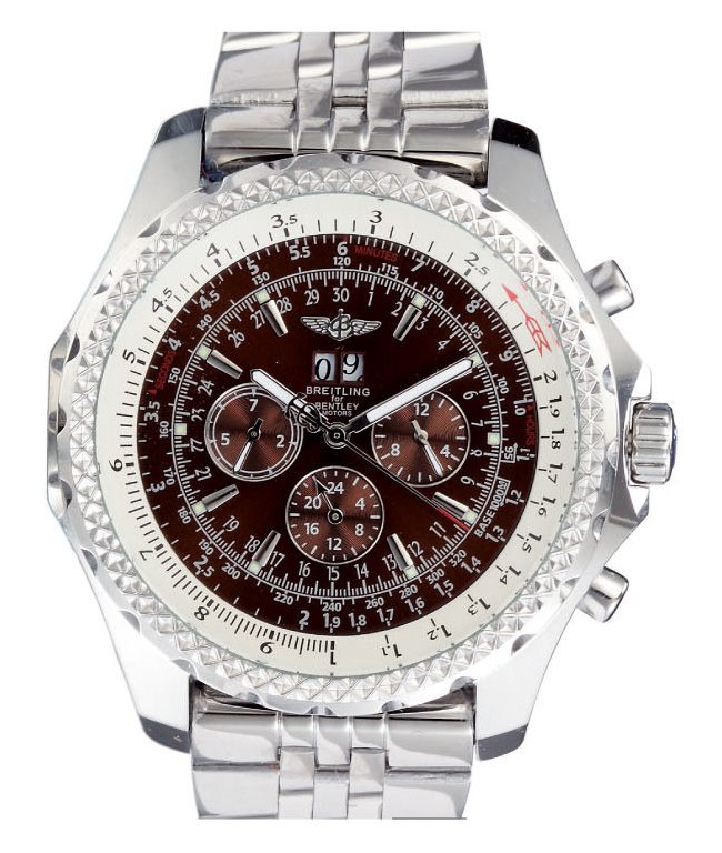 Breitling Bentley Motors 6.75 A44362 Stainless Steel Case 48.7mm Black Dial Watch watches