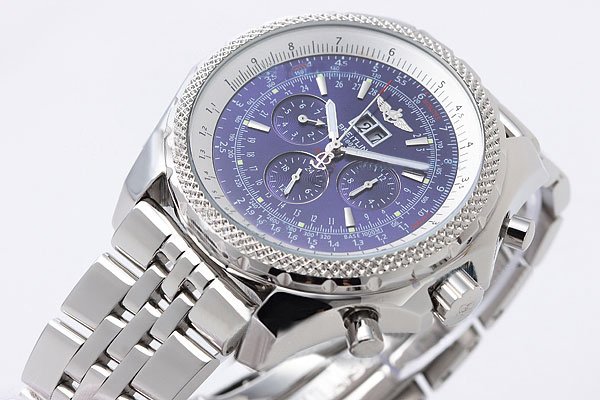 Breitling Bentley Motors 6.75 Blue Dial Blue Dial Stainless Steel Case Stainless Steel Bezel Watch watches