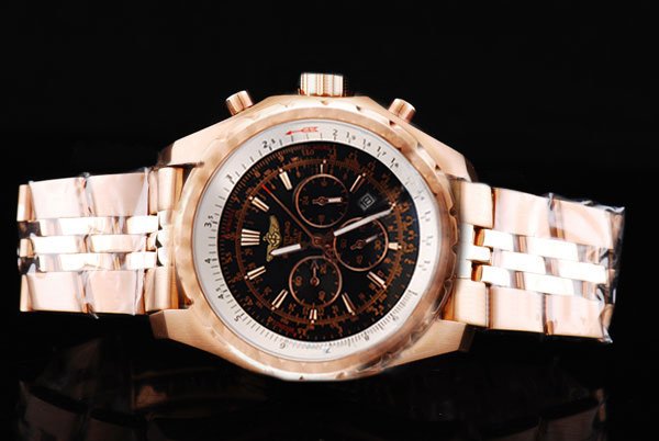 Breitling Bentley Motors A25362 49mm Gold Rose Gold Strap Midsize Watch watches