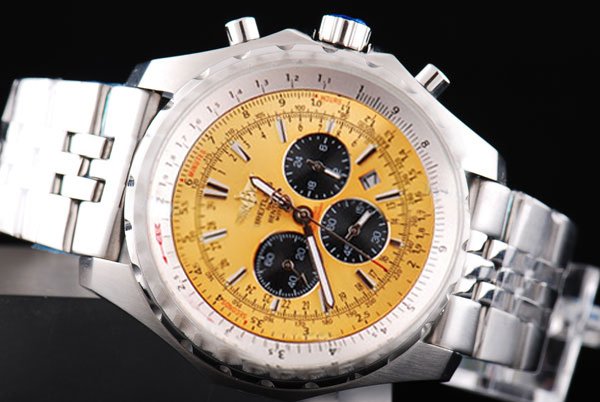 Breitling Bentley Motors A2536212/Q522 Round Quartz Yellow Dial Watch watches