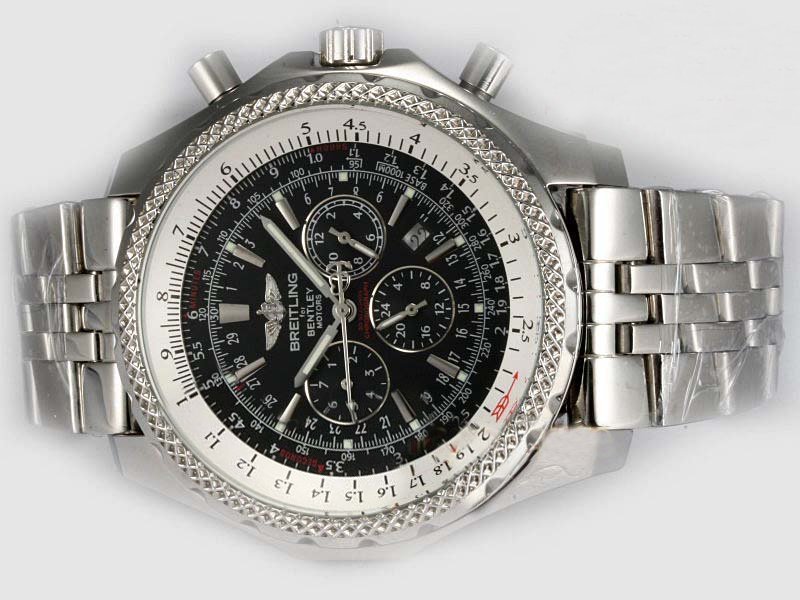 Breitling Bentley Motors Black Dial Stainless Steel Case Black Dial Watch watches