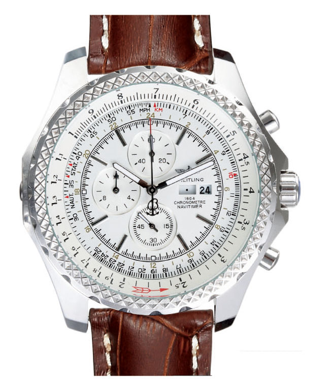 Breitling Bentley Motors GMT A13362 Round Quartz Chronograph White Dial Watch watches