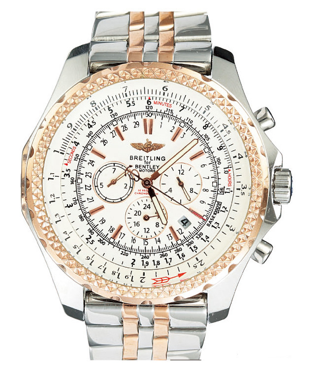 Breitling Bentley Motors GMT A2536313/G552 Automatic Round White Dial Watch watches