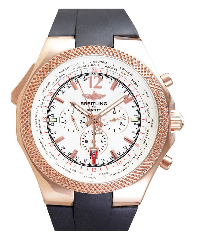 Breitling Bentley Motors GMT R4736212/G665 White Dial Automatic Watch watches