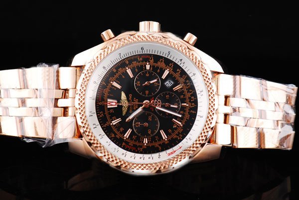 Breitling Bentley Motors GMT Red Gold Grey Dial 49mm Midsize Watch watches
