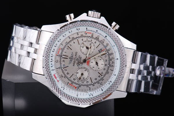 Breitling Bentley Motors GMT Steel Grey Dial Stainless Steel Case Grey Dial Round Watch watches