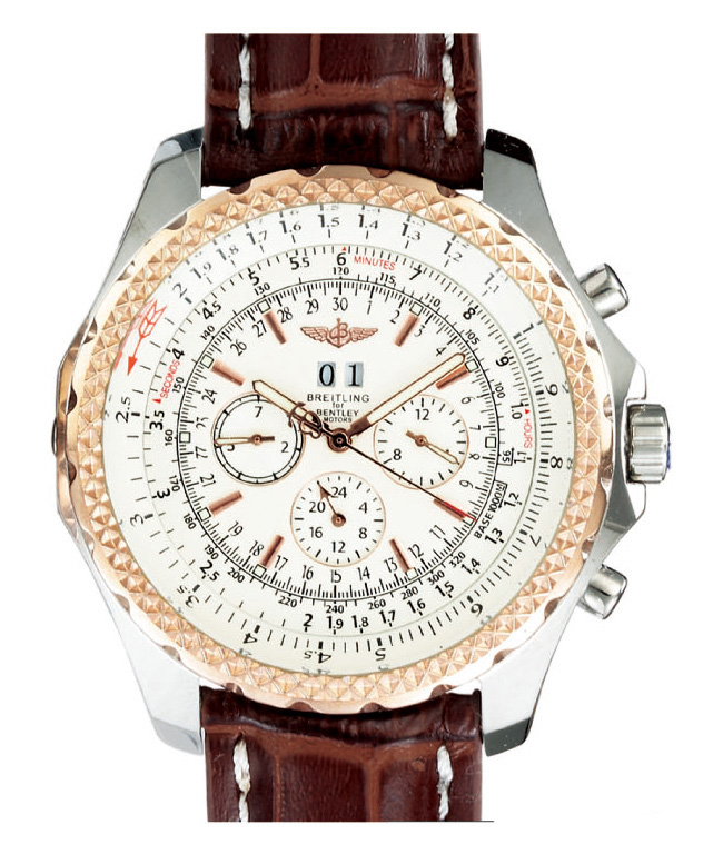 Breitling Bentley Motors GT A44362 48.7mm Brown Cow Leather Strap Watch watches