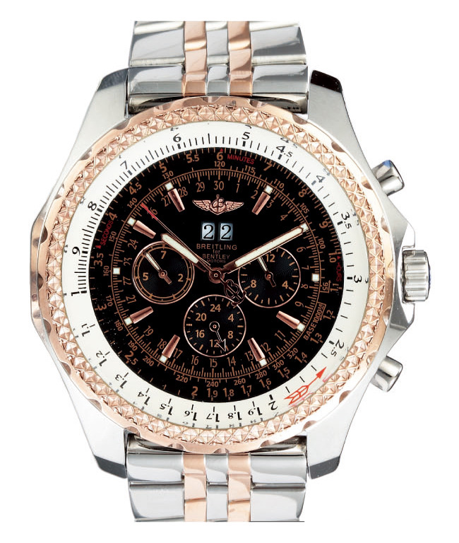 Breitling Bentley Motors GT A4436412-Q569SS Midsize Rose Gold Case Round Watch watches