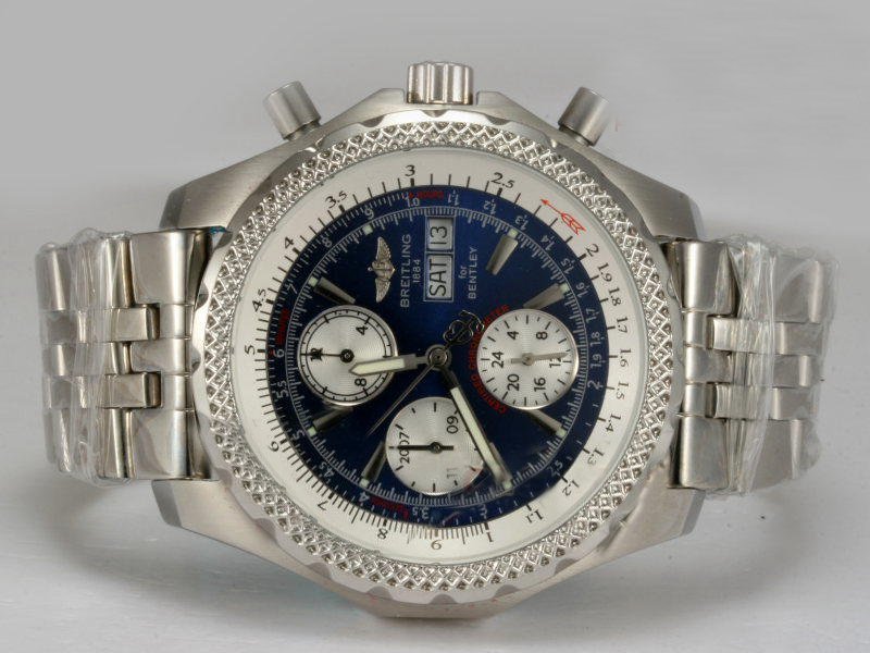 Breitling Bentley Motors GT Blue Dial Stainless Steel Case Blue Dial 45mm Watch watches