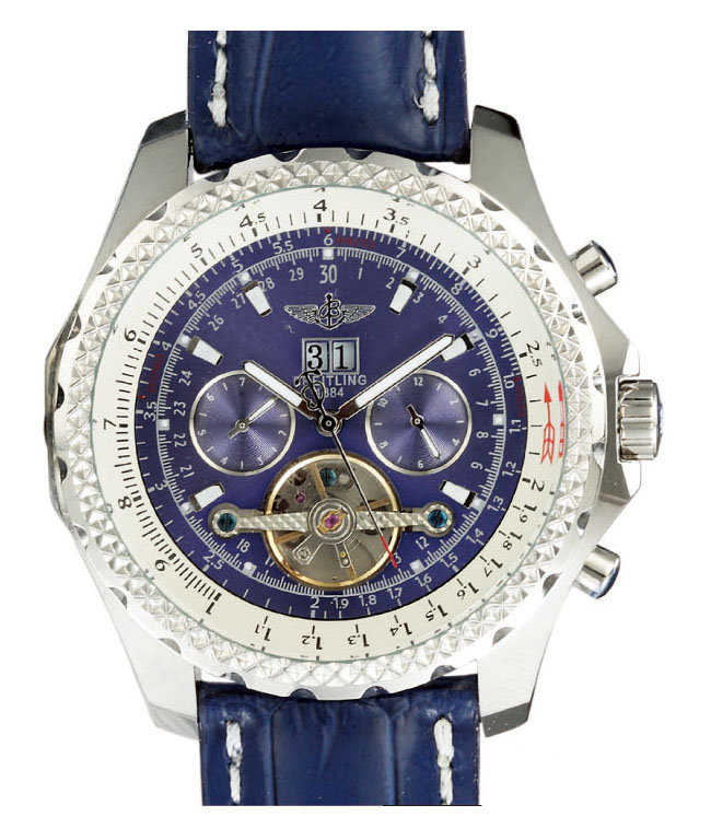 Breitling Bentley Motors GT H18841 BT-12 Automatic 48.7mm Blue Dial Watch watches