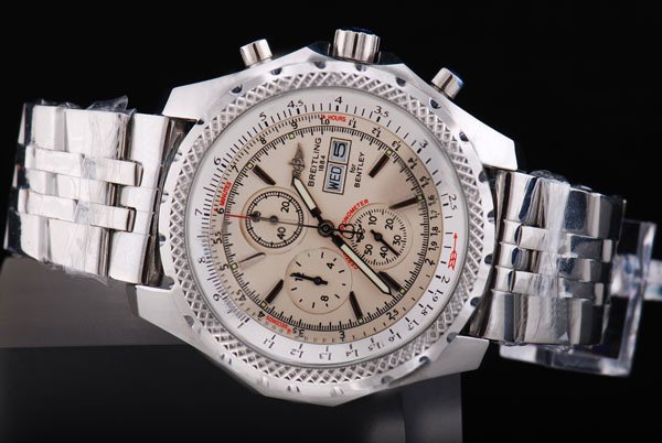 Breitling Bentley Motors GT Steel Black Dial Quartz Chronograph 49mm Mens Watch watches