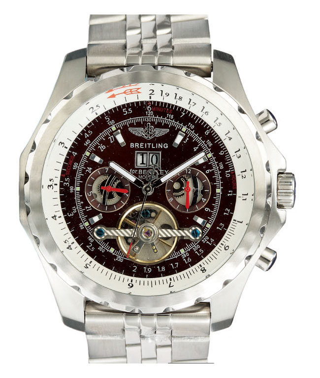 Breitling Bentley Motors Mulliner Tourbillon 25363 Round Brown Dial Watch watches