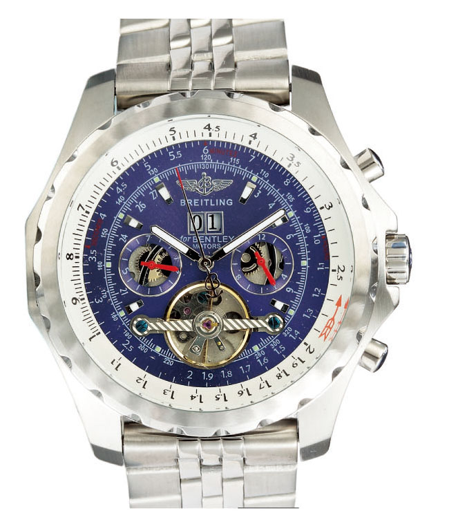 Breitling Bentley Motors Mulliner Tourbillon A2536313/C618 Round Blue Dial Automatic Watch watches