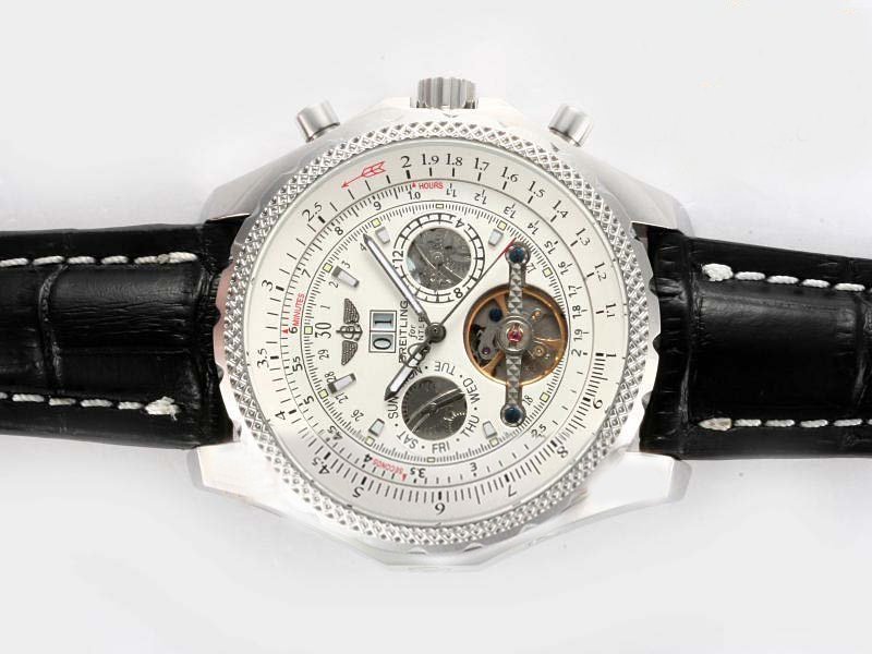Breitling Bentley Motors Mulliner Tourbillon Beige Dial Automatic Grey Dial 49mm Watch watches