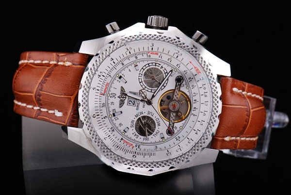 Breitling Bentley Motors Mulliner Tourbillon Beige Dial Automatic Stainless Steel Bezel Mens Watch watches