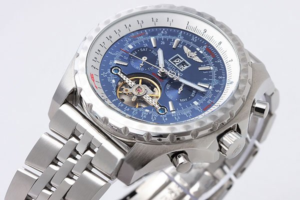 Breitling Bentley Motors Mulliner Tourbillon Beige Dial Mens Round Stainless Steel Case Watch watches