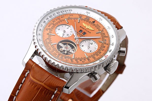 Breitling Bentley Motors Mulliner Tourbillon Beige Dial Orange Dial 46mm Watch watches
