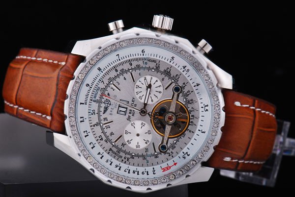Breitling Bentley Motors Mulliner Tourbillon Beige Dial Stainless Steel Case Grey Dial Round Watch watches