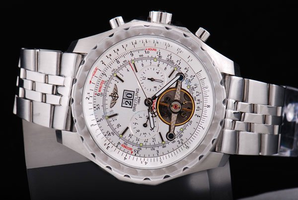 Breitling Bentley Motors Mulliner Tourbillon Beige Dial White Dial Stainless Steel Case Round Watch watches