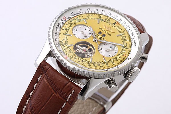 Breitling Bentley Motors Mulliner Tourbillon Beige Dial Yellow Dial Automatic Watch watches