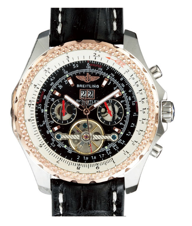 Breitling Bentley Motors Mulliner Tourbillon j18841 Automatic Black Dial Rose Gold Bezel Watch watches