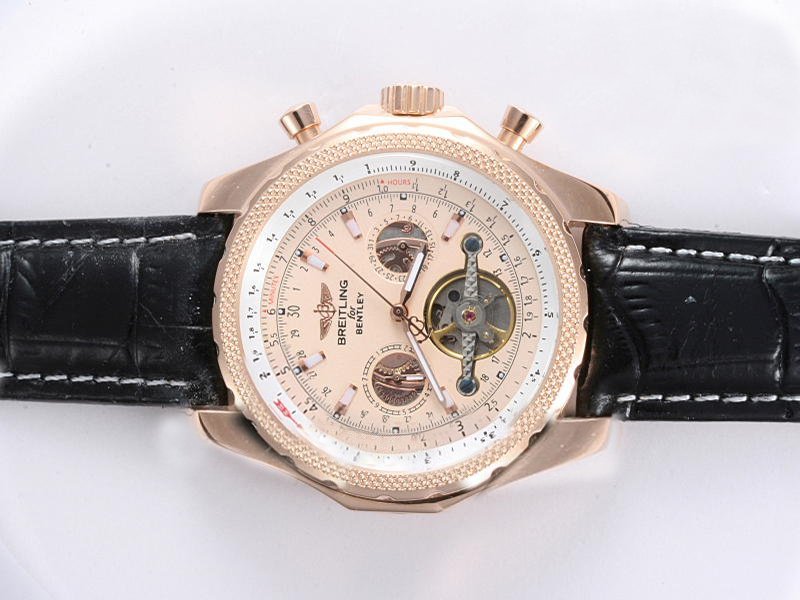 Breitling Bentley Motors Mulliner Tourbillon L18841 Automatic Round Pink Dial Watch watches