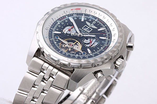 Breitling Bentley Motors Mulliner Tourbillon L18841 Blue Dial Stainless Steel Case 46mm Watch watches