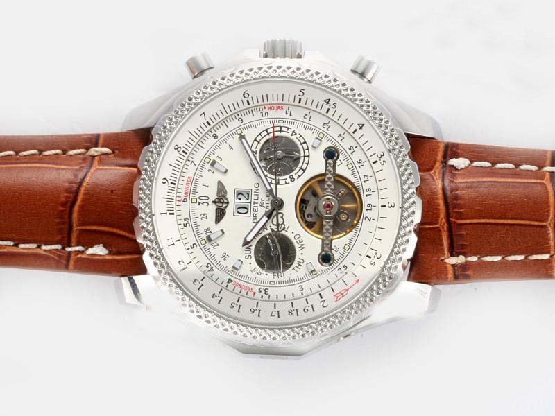 Breitling Bentley Motors Mulliner Tourbillon L18841 Quartz Chronograph 49mm White Dial Watch watches