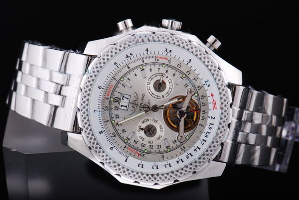 Breitling Bentley Motors Mulliner Tourbillon L18841 Stainless Steel Case Grey Dial Round Watch watches