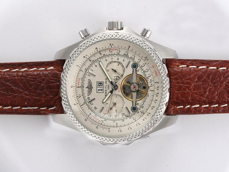 Breitling Bentley Motors Mulliner Tourbillon L18841 Stainless Steel Case Round White Dial Watch watches