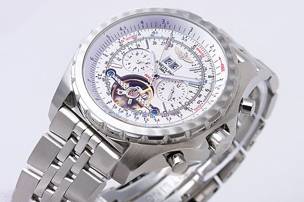 Breitling Bentley Motors Mulliner Tourbillon L18841 White Dial Stainless Steel Case Round Watch watches