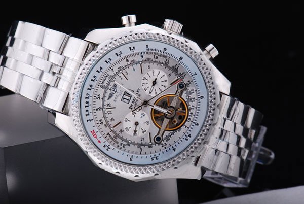 Breitling Bentley Motors Mulliner Tourbillon L18841 White Stainless Steel Strap Round Mens Watch watches