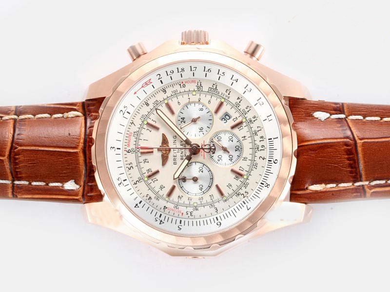 Replica Breitling Bentley Motors T Black Dial Pink Dial 49mm Quartz Chronograph Watch Watch