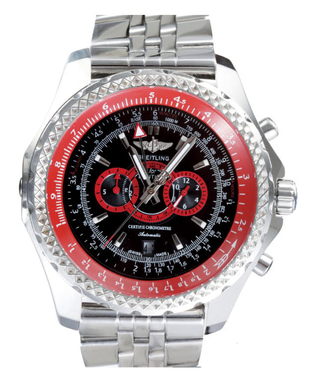 Breitling Bentley Supersports E2736529/BA62 Black Dial Round Silver Stainless Steel Strap Watch watches