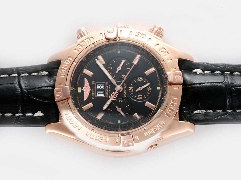 Breitling Blackbird B.Steel And Rubber Rose Gold Case 42.5mm Mens Watch watches