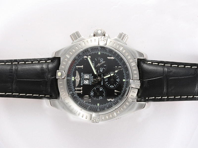 Breitling Blackbird B.Steel And Rubber Round Automatic Watch watches