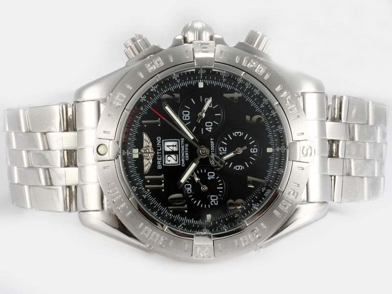 Breitling Blackbird B.Steel Mens Stainless Steel Bezel Silver Stainless Steel Strap Watch watches