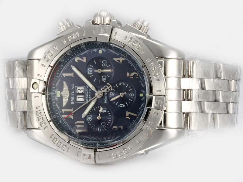 Breitling Blackbird B.Steel Round Silver Stainless Steel Strap Watch watches