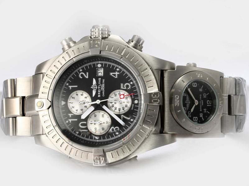 Breitling Blackbird Chronograph mit UTC A 13350 Black Dial Automatic 50mm Watch watches