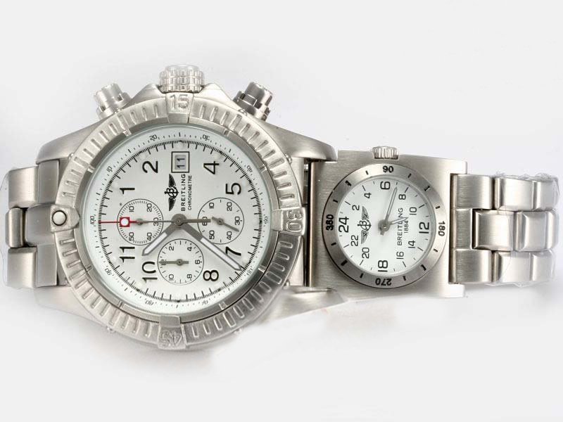 Breitling Blackbird Chronograph mit UTC A 13350 Round White Dial Quartz Chronograph Watch watches