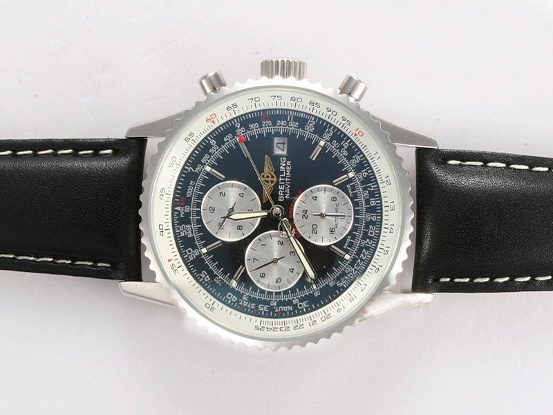 Breitling Chrono Edizione Limitata A13330 Stainless Steel Case Blue Dial 42mm Watch watches