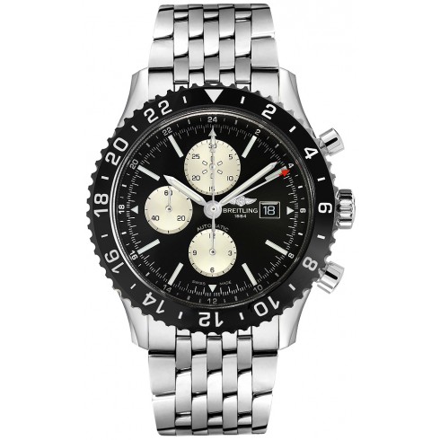 Breitling Chronoliner Black Dial Stainless Steel Automatic Men's Watch Y2431012/BE10 watches