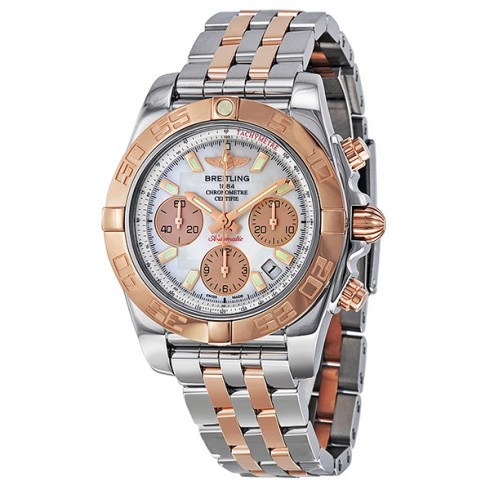 Breitling Chronomat 41 Automatic Chronograph Rose Gold and Stainless Steel Men's Watch CB014012-A722TT watches