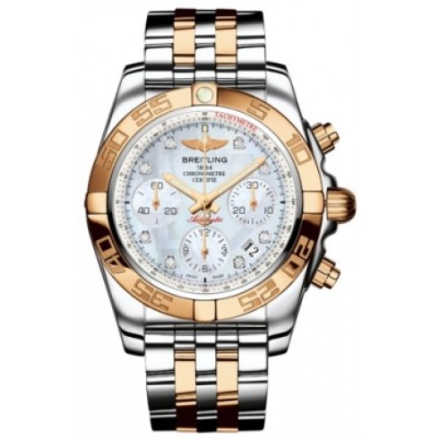 Breitling Chronomat 41 Mother of Pearl Diamond Dial Men's Watch CB014012-A723TT watches