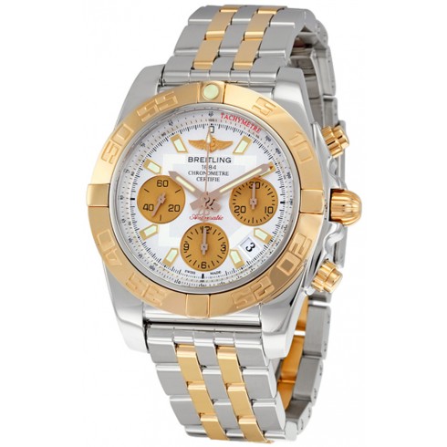 Replica Breitling Chronomat 41 Silver Dial Chronograph Men's Watch CB014012-G713TT Watch