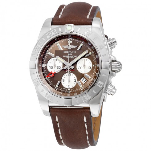 Breitling Chronomat 44 Automatic Brown Dial Brown Leather Men's Watch AB042011-Q589BRLT watches