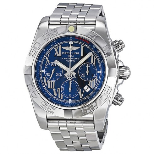 Breitling Chronomat 44 Automatic Chronograph Blue Dial Men's Watch AB011012-C783SS watches